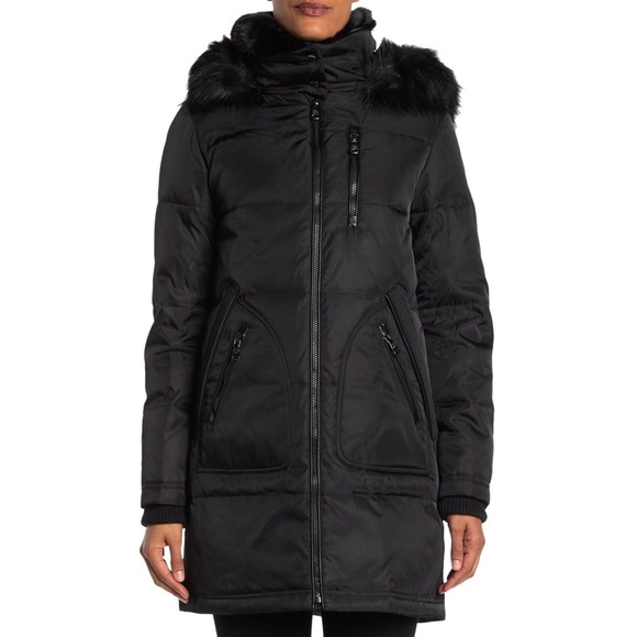 Vince Camuto Hooded Down Puffer Coat (Super Warm) - Picture 3 of 5